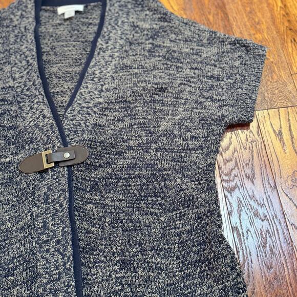 cj banks Sweater Vest Womens 1X Cardigan Layering Trendy Faux Leather Latch - Picture 5 of 12